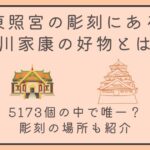 東照宮の彫刻にある徳川家康の好物とは？5173個の中で唯一？彫刻の場所も紹介！
